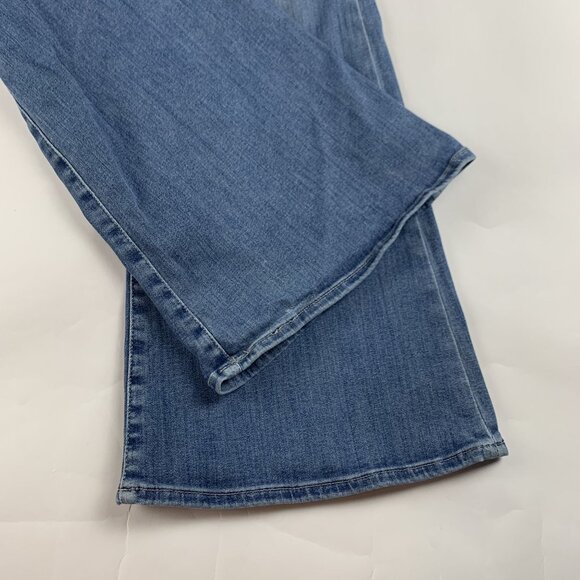 FRAME Merced Light Wash Stretch Denim Double Detail Flared Jeans 32 - Picture 7 of 7